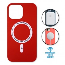 Capa iPhone 13 Pro Max - Padrão Magsafe Vermelha